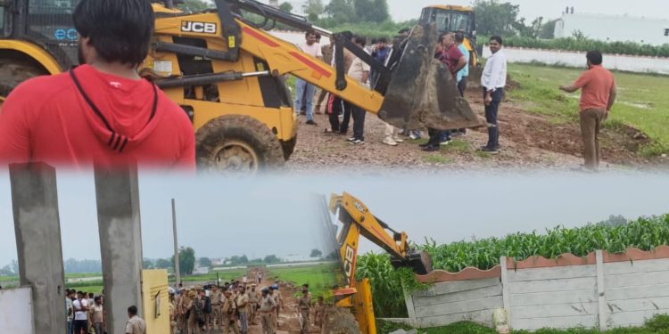 तालड़ा गांव में चला ग्रेनो प्राधिकरण का बुल्डोजर, करीब 50 हजार वर्ग मीटर जमीन को अतिक्रमण से मुक्त कराया