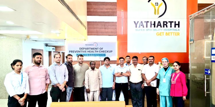 यथार्थ हॉस्पिटल ने पत्रकारों के लिए आयोजित किया वार्षिक स्वास्थ्य जांच शिविर