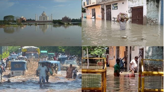 आगरा में यमुना ने 47 वर्ष बाद लांघी सीमाएं, अलग-अलग जिलों में रौद्र रूप दिखा रही नदियां