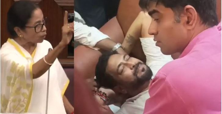 प.बंगाल विधानसभा में हंगामा : हाथापाई की नौबत, विधायक को घसीटा गया, पांच सदस्य निलंबित